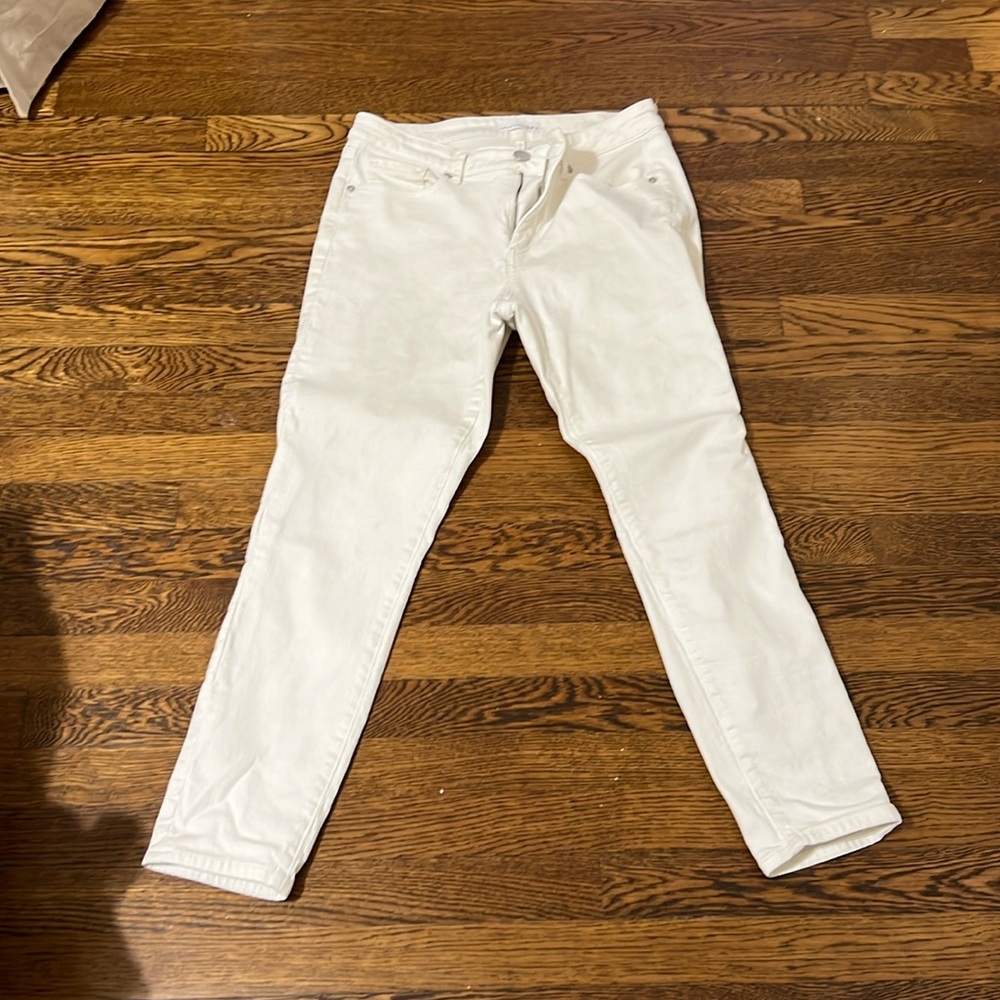 Loft white slim leg jeans